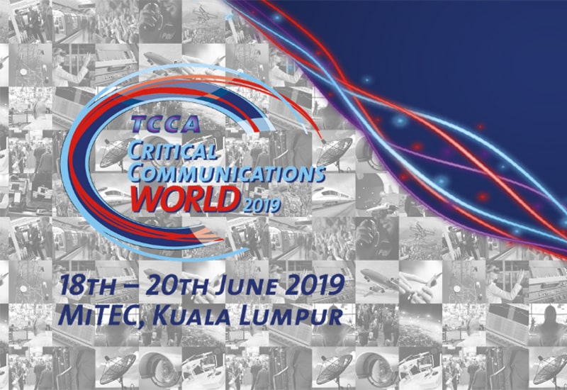 Representation of TCCA Critical Communications World 2019 event