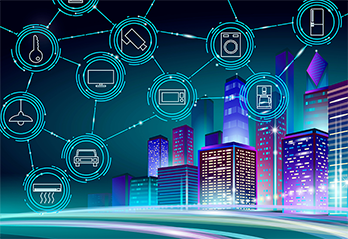 Image representing the event with city and IoT icons