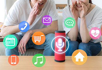 Smart speaker concept AI speaker