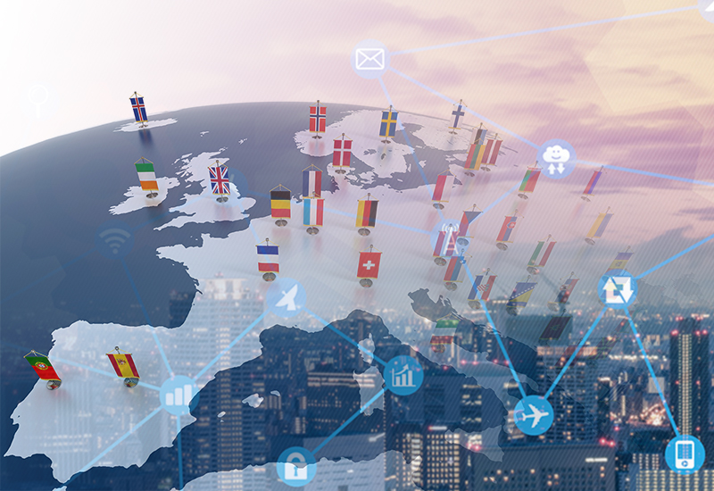 Image showing countries and cross border data exchange