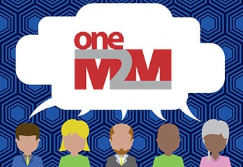 People thinking or questioning with bubble above including oneM2M text