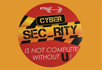 Sticker with text "CYBER SEC_RITY IS NOT COMPLETE WITHOUT U!