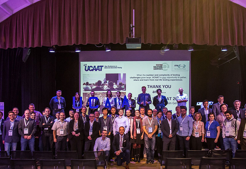 Image showing UCAAT participants holding UCAAT letters