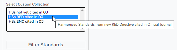 standards search FAQs
