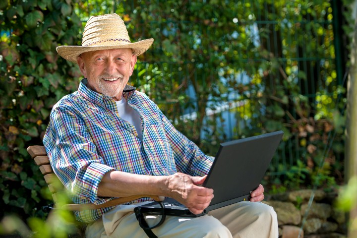 old man laptop