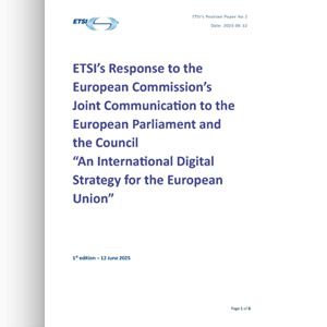 ETSI’s Response to the European Commission’s Joint Communication