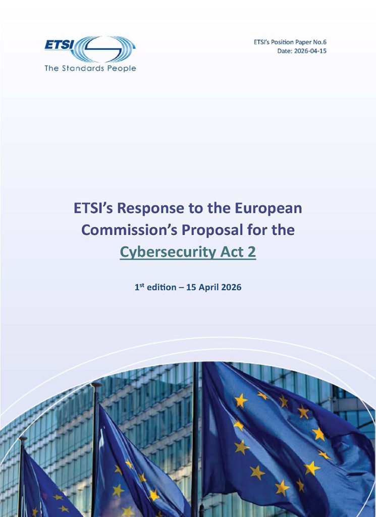 Cover of the ETSI Position Paper No6