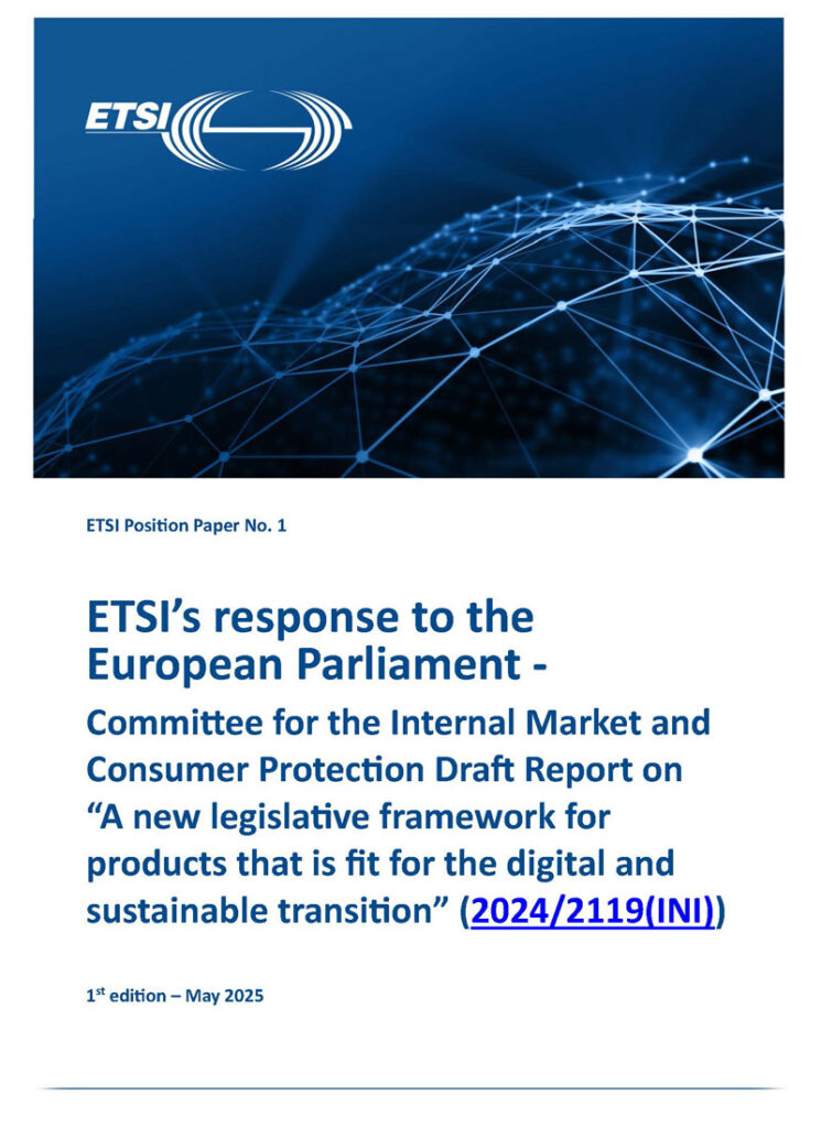 Cover of the ETSI Position Paper No1