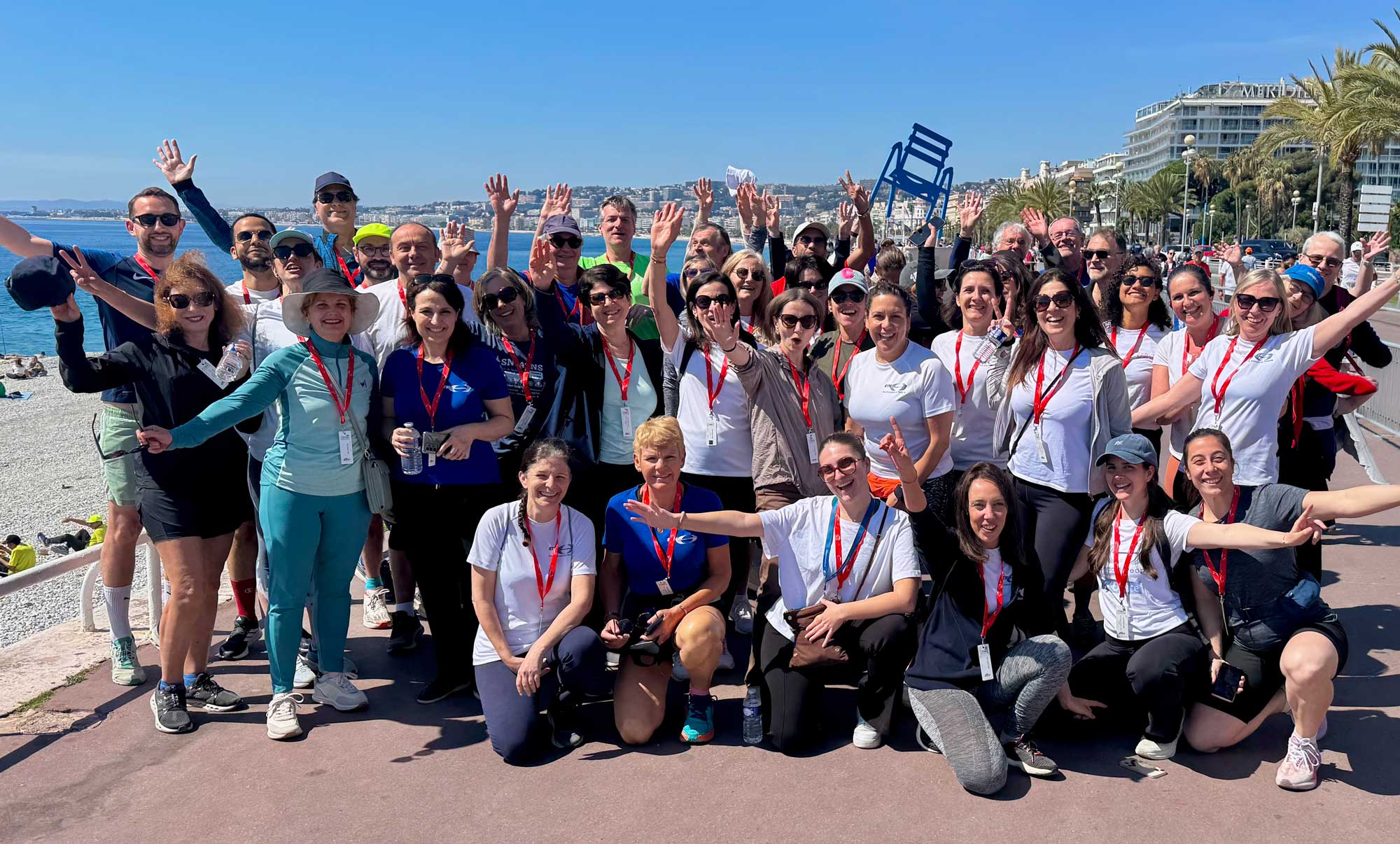 Photo of the ETSI team participating in the No Finish Line
