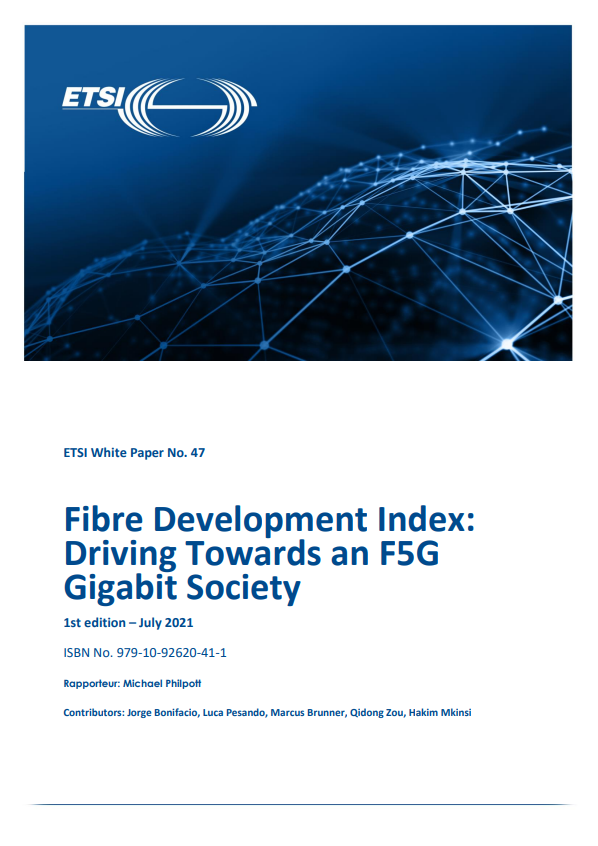 Cover WP 47: Fibre Development Index: Driving Towards an F5G Gigabit Society