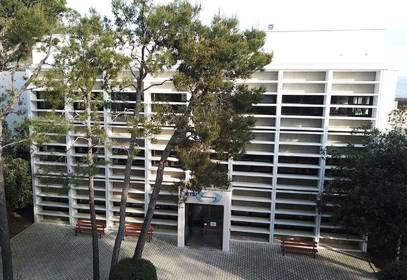 Main entrance of ETSI headquarters building