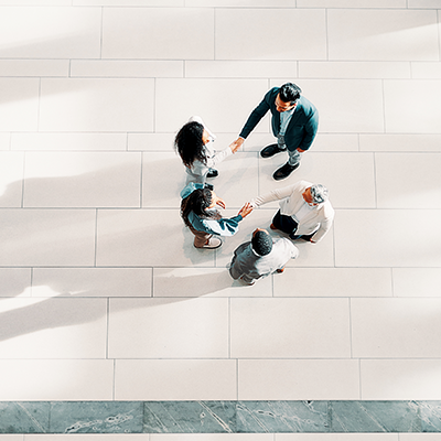Business people from top view