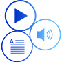 Audio Text and Video icon