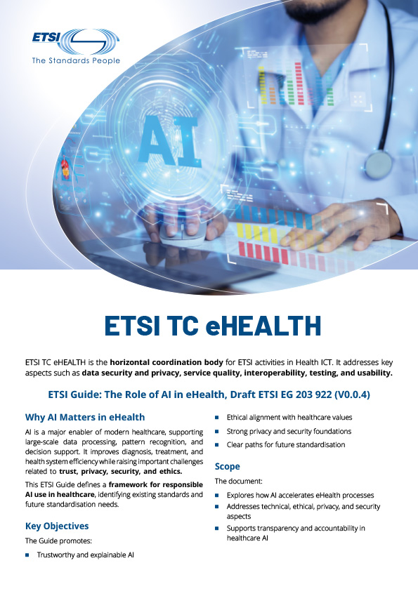 Cover flyer ETSI TC eHEALTH